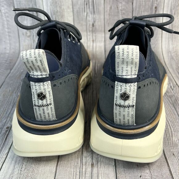 Cole Haan 5.ZEROGRAND Wingtip Oxford Shoes Men's 9W Light Navy C36507 NWOB - Picture 4 of 11